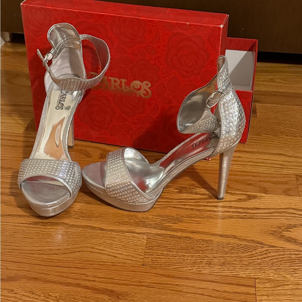 Carlos Santana silver heels